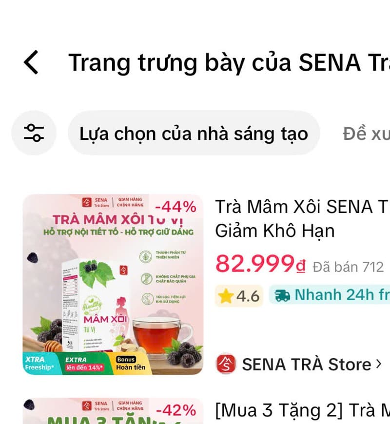 Gian hàng SENA TRÀ