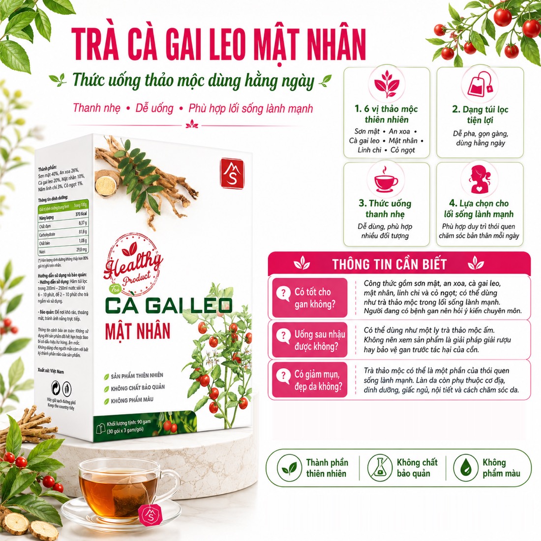 Trà Cà Gai Leo Mật Nhân SENA Trà
